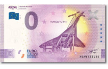 0-Euro Souvenirschein Technik Museum Sinsheim - Tupolev TU-144